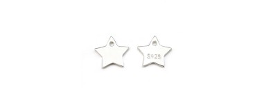 Medalha de encanto para gravar - Lantejoulas - 925 Sterling Silver Primers |Création Bijoux