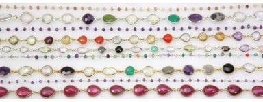 Rosary chains in 925 silver / in 925 silver gilded with fine gold