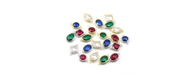 Charms set with Cubic Zirconia for Jewelry Making