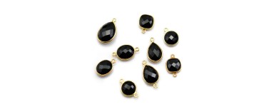 Onyx (Black Agate) set in 925 silver - Jewelry creation