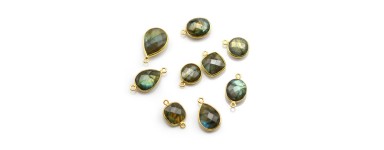 Labradorite set in 925 sterling silver for jewelry making