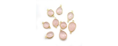 Rose Quartz set in 925 sterling silver for jewelry creation