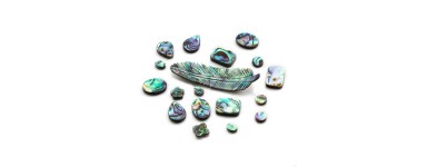 Abalone madrepérola - Abalone natural | Design de jóias de suportes mistos