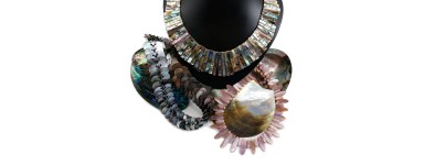 Collar de nacar abalon, rosa o blanco - Joyeria artesanal