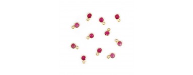 Synthetic Ruby and Sapphire Set | Charm set on 925 Silver