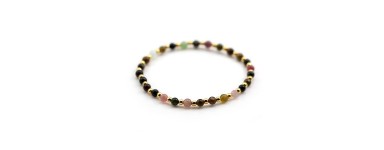 Pulseira Pierre Natural redonda 4mm - Labradorita, Quartzo Rosa, Olho de Tigre
