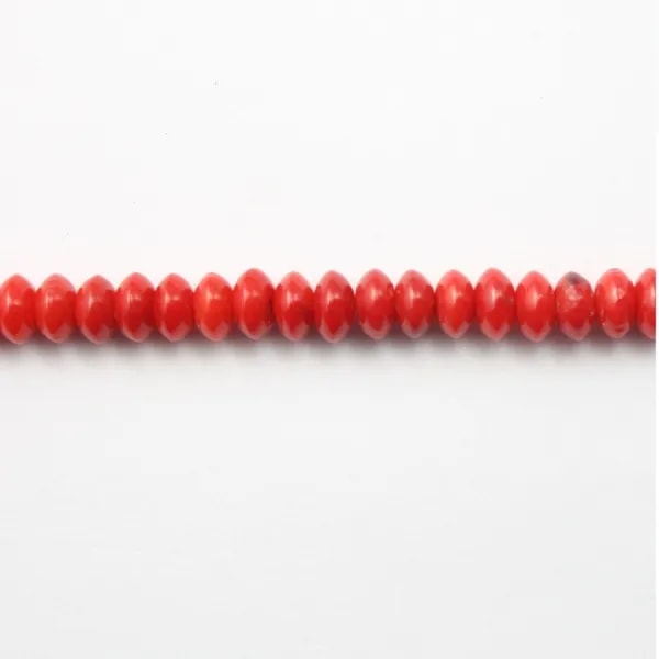 Bambou mer teinte rouge Rondelle
