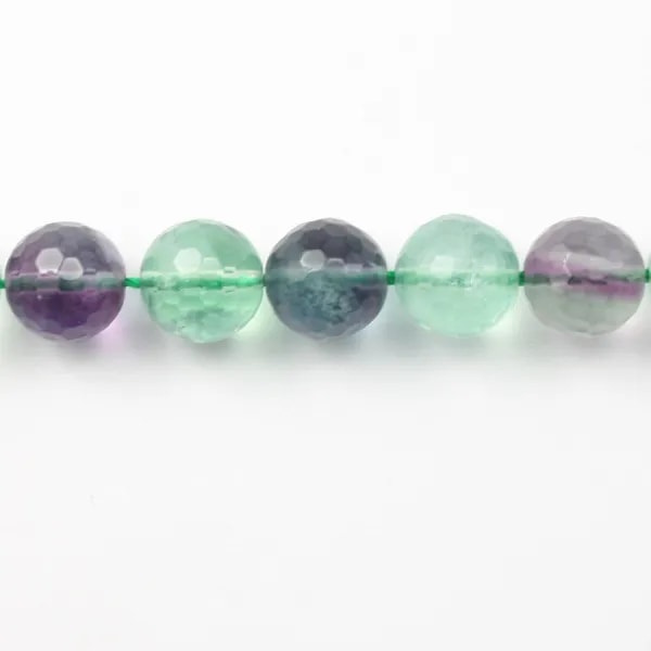 Fluorite Ronde Facette 12mm x 40cm