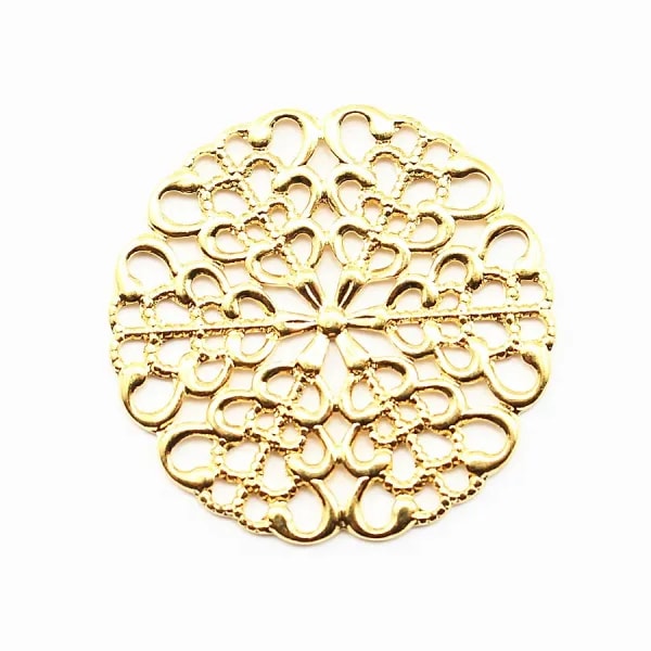 Estampe ronde dorée 25mm  x 1pc