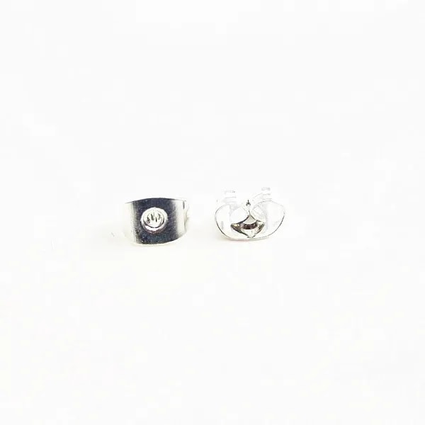 Poussette Earwires silver tone x 6x4mm x 12pcs
