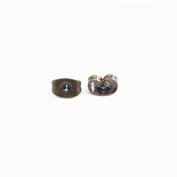 Poussette Earwires  bronze tone x 6x4mm x 12pcs