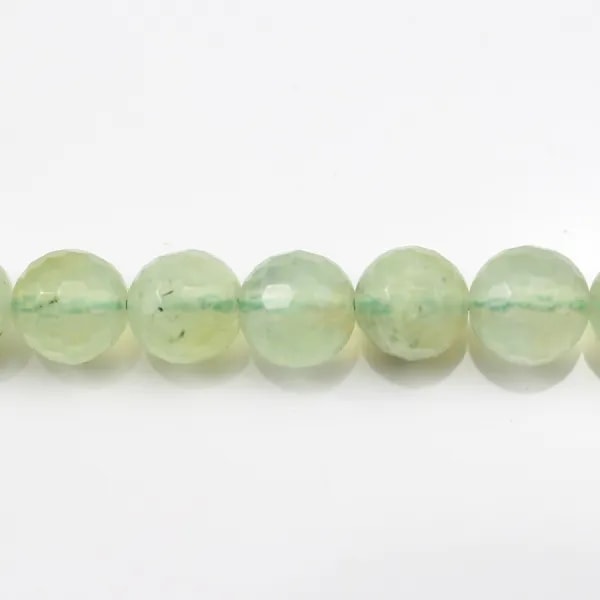 Prehnite Ronde Facette 12mm x 40 cm 