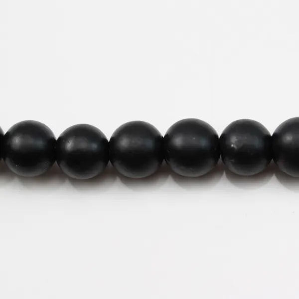 Onyx noir matte, ronde, 4mm x 40cm