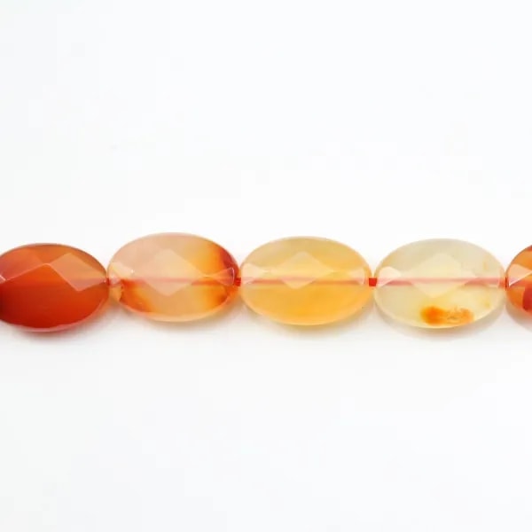 Cornaline Ovale Facette 10x14mm x 40cm
