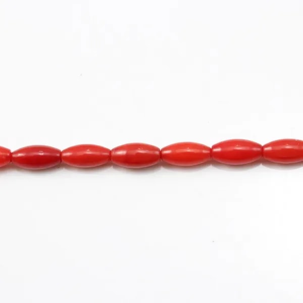 Bambou mer teinte rouge Tonnelet 3x7mm x 40cm