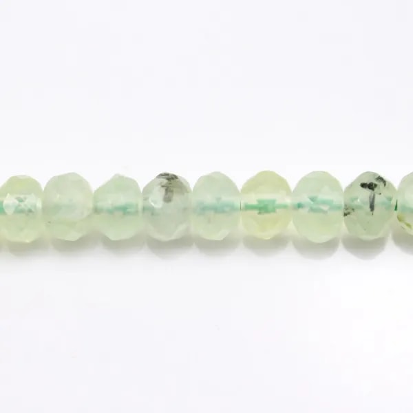 Préhnite Rondelle Facette 4x6mm x 40cm