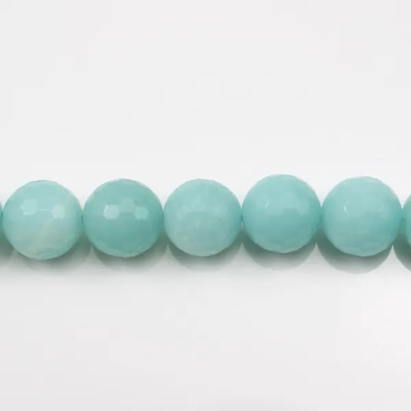 Amazonite Ronde Facette 14mm x 40cm
