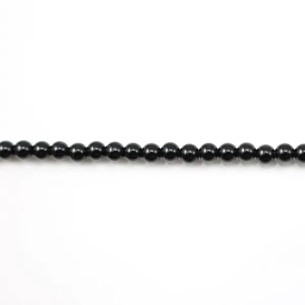 Onyx noir, ronde, 3mm x 40cm