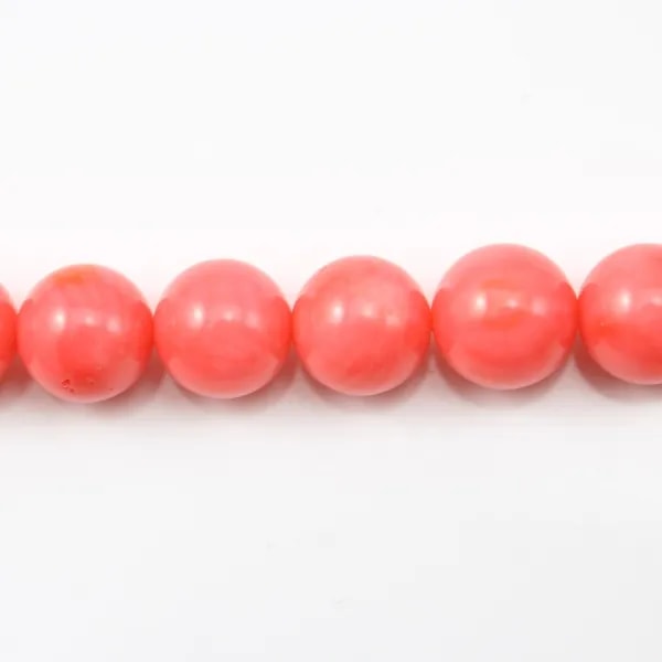 Bambou mer teinté orange Rond  8mm x 40cm 