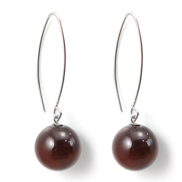 Boucle d'oreill argent 925 oeil de taureau 12mm x 2 st 