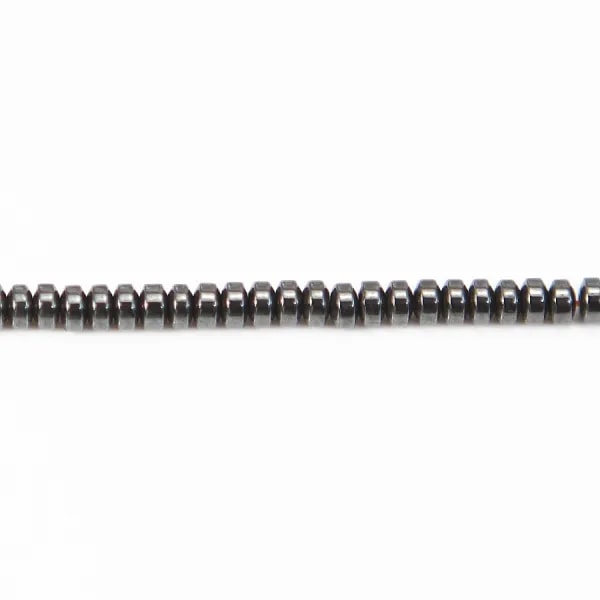 Hématite rondelle 2x3mm x 40cm 