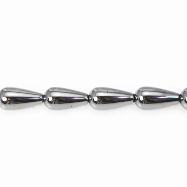 Hematite drop 8x16mm x 40cm 