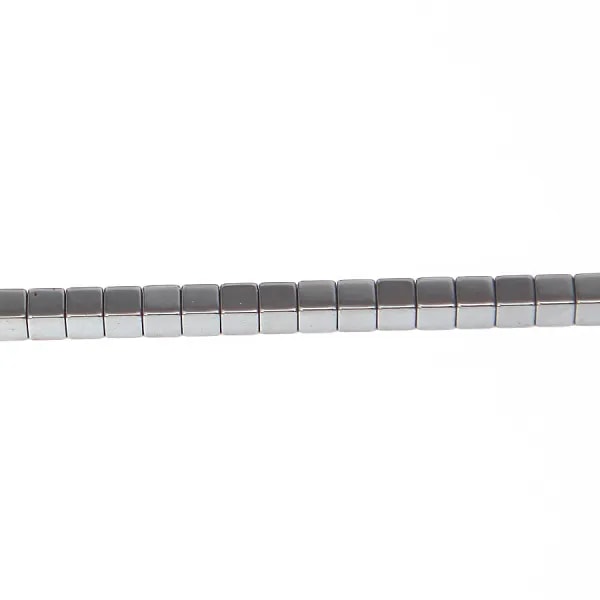 Hématite cube carré 3mm x 40cm 