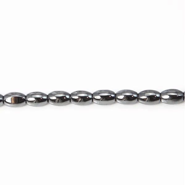 Hématite tonnelet 4x6mm x 40cm 