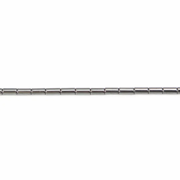 Hématite tube 2x4mm x 40cm 