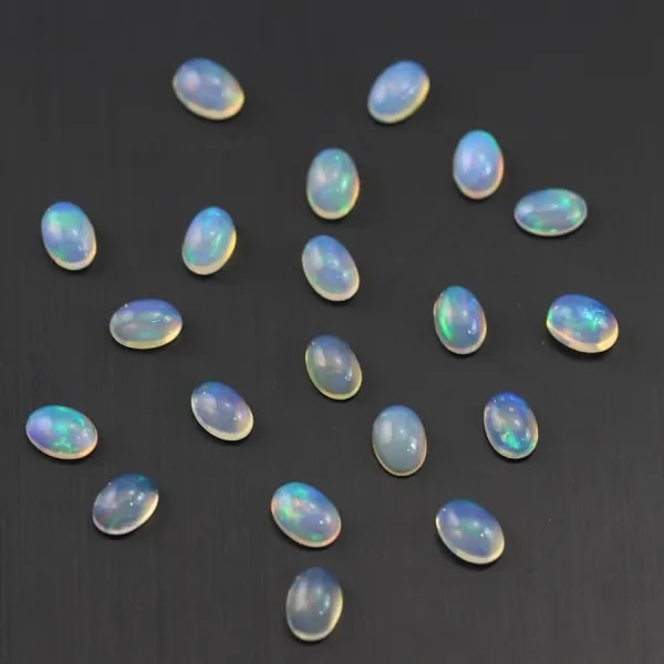 Cabochon opal ethiopian round 4x6mm x 1pc