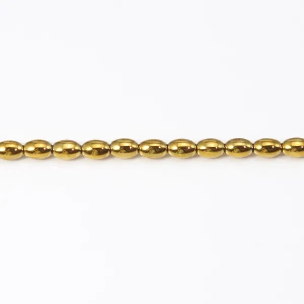 Hématite tonnelet argenté 3x5mm x 10pcs