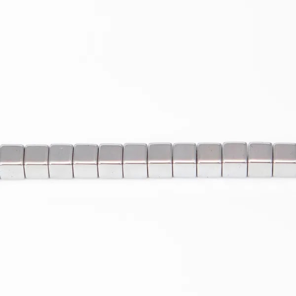 Hématite argenté cube carré 3mm x 20pcs