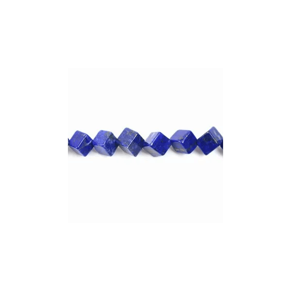 Lapis-lazuli cube 8x6mm x 2pcs