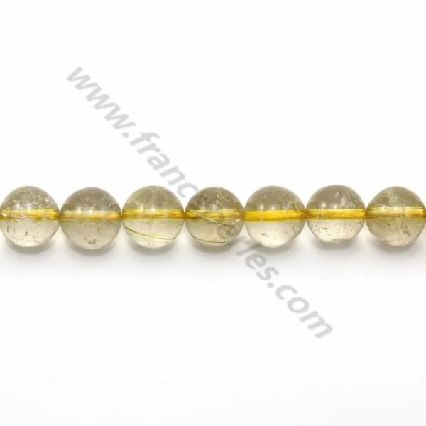 Quartz rutile ronde 8-8.5mm x 38cm