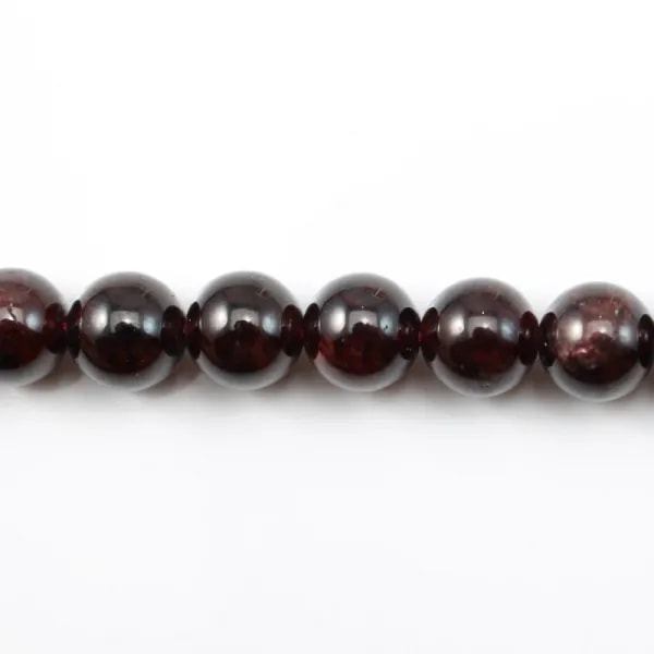 Grenat Rond 9mm x 5 pcs