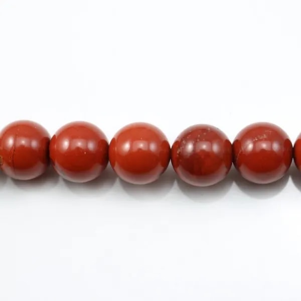 Jaspe rouge ronde 12mm x 5pcs