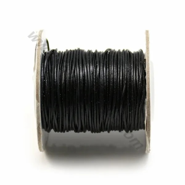 Fil en cuir noir 1.0mm x 1m
