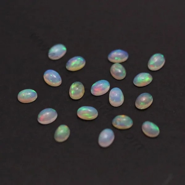 Cabochon opal ethiopian round 7x9mm x 1pc