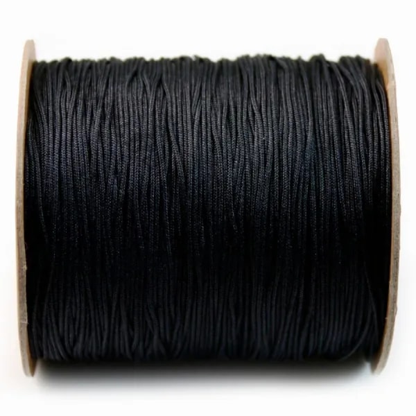Fil polyester noir 1.5mm x 2m