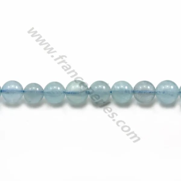 Aigue-Marine Rond 7mm x 40cm