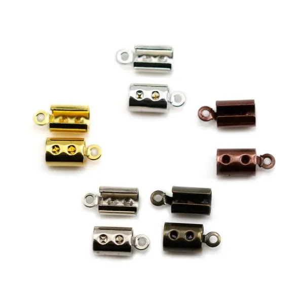 Tips for ribbon of 13mm in raw brass x10pcs