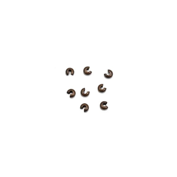 Cache noeud en métal 4mm en couleur cuivre x 50pcs