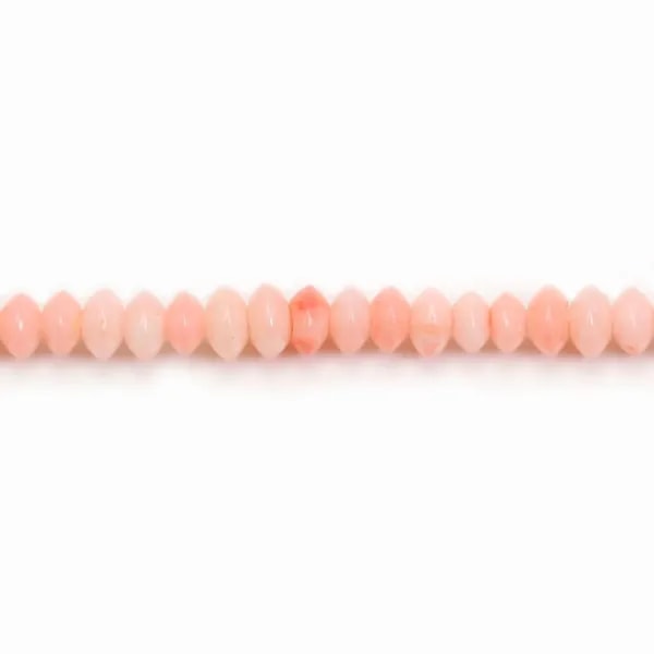 Bambou mer teinté orange Rondelle 2x5mm x  40cm