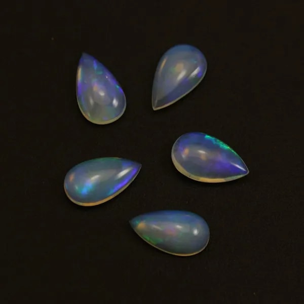 Cabochon opale ethiopian goutte 10x17mm x 1pc