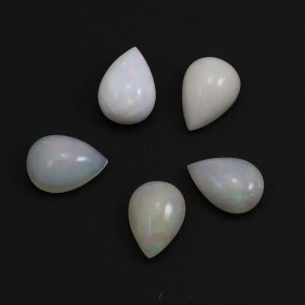 Cabochon opale ethiopian goutte 13x18mm x 1pc