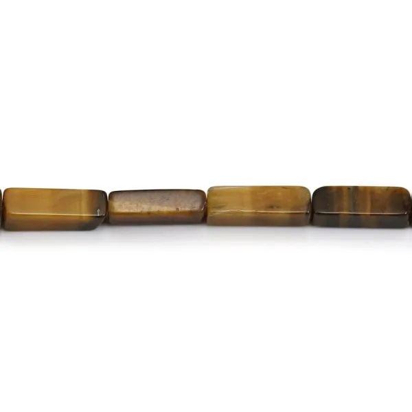 Oeil de tigre rectangle 4x13mm x 10pcs