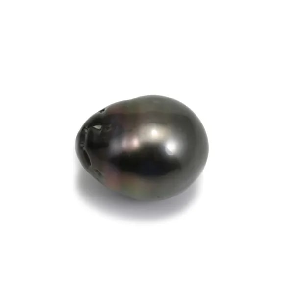 Perle de culture de Tahiti de forme semi-ronde 13-14mm x 1pc