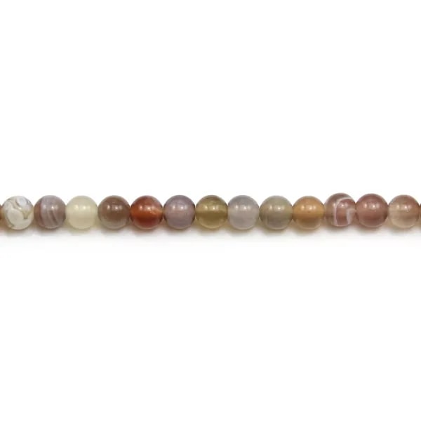 Agate botswana ronde 4.5mm x 40cm