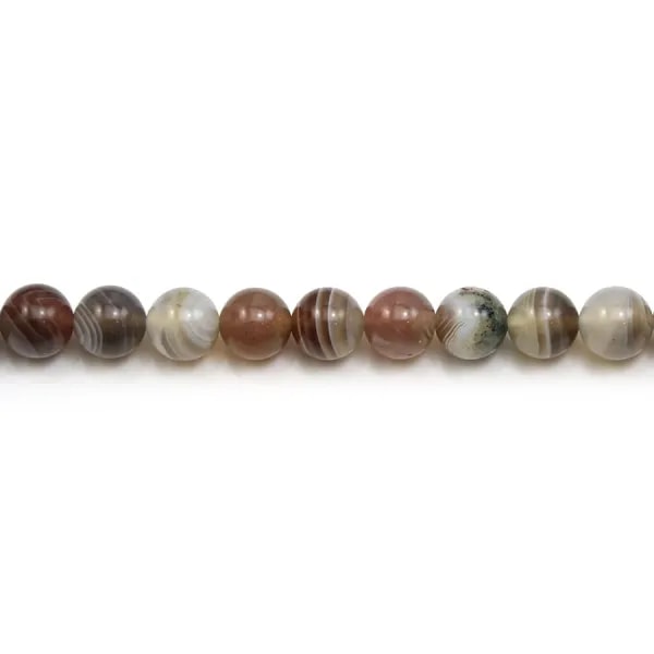 Agate botswana round 8mm x 40cm