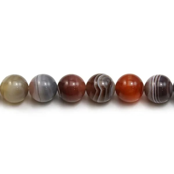 Agate botswana round 12mm x 40cm